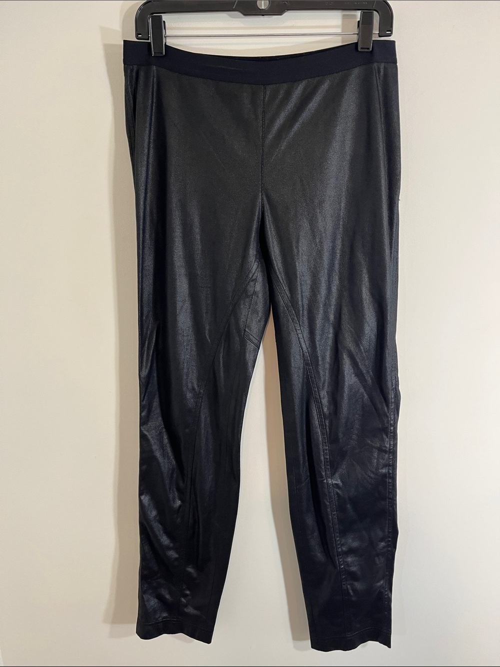 Luisa Cerano faux leather leggings or slim-fit pants 10